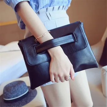 

Aequeen Women's Clutch Handbags Simple Leather Crossbody Bags Small Messenger Bags Shoulder Bags Female Tote Bag