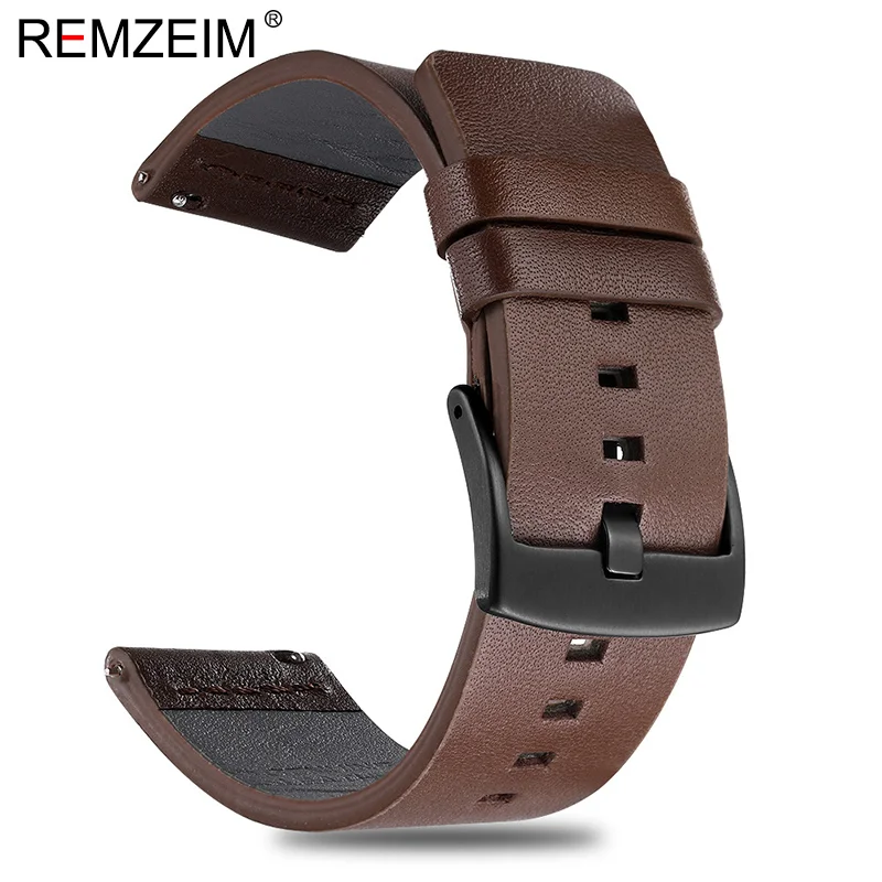 Premium Genuine Leather Quick Release Watch Strap - Sport Smart Watch Band 18mm/20mm/22mm