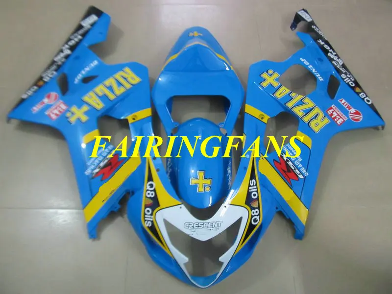 Литья под давлением обтекатель тела комплект для GSXR600 750 K4 04 05 GSXR 600 GSXR750 2004 2005 ABS синий Обтекатели кузова+ подарки SE76