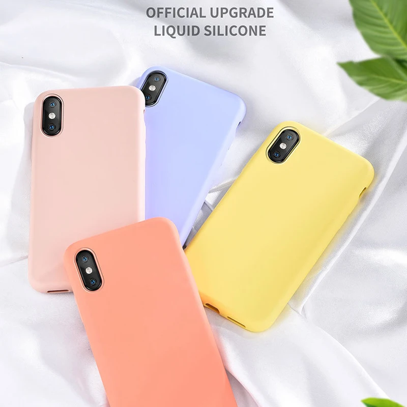 Простой жидкий силиконовый чехол для телефона для iPhone 11/11Pro/11Pro Plus/XS MAX huawei Mate30/P30 сплошной цвет Мягкий мобильный чехол для телефона