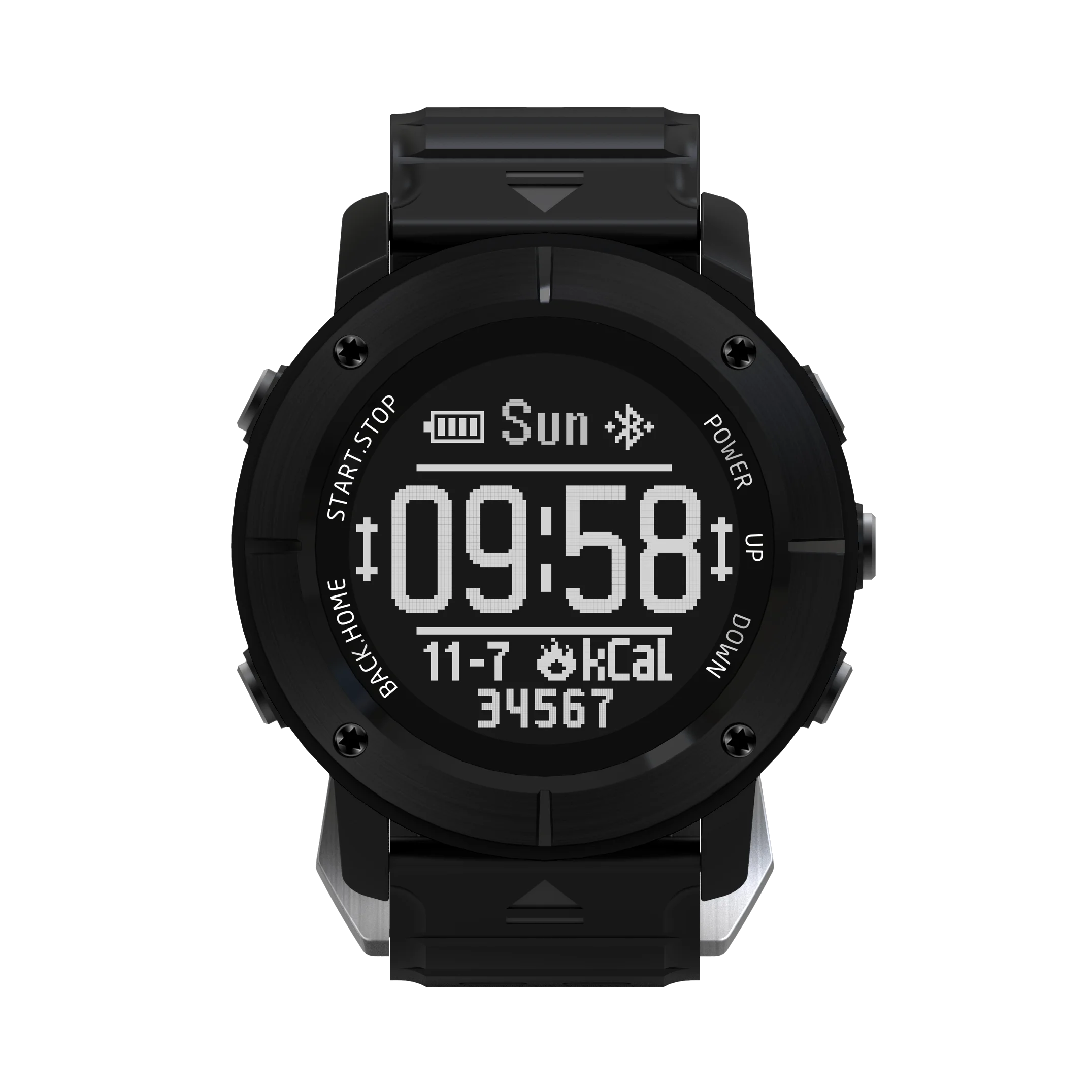 UW80C уличные Bluetooth Смарт часы gps позиционирование часы скалолазание бег глубина сердечного ритма водонепроницаемый для Android IOS Телефон - Цвет: Черный