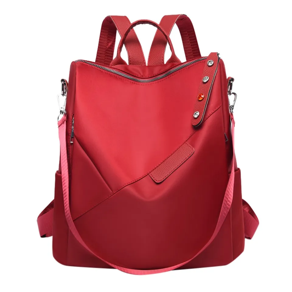 red fashion backpack