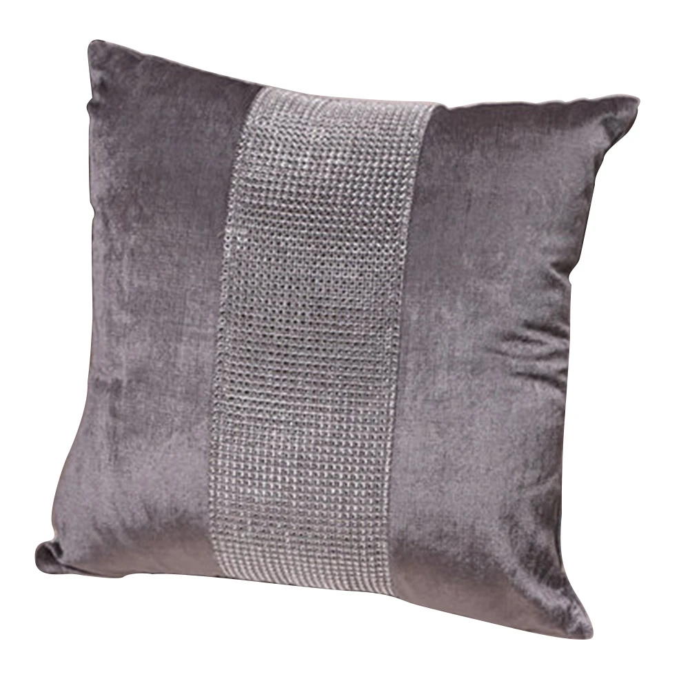 Flannel Washable Pillow Cover Hotel Sofa Decoration Office Textiles Living Room Soft Home With Zipper Patckwork Backrest Case