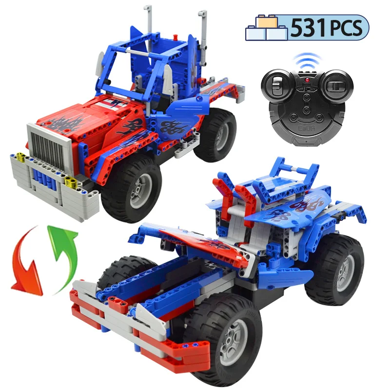 

531PCS RC Optimus Prime Truck MOC Building Blocks Legoing Technic Remote Control Off-Road Trucks Bricks Toys for Kids children