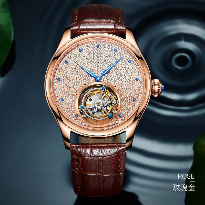 

Brand authentic Top Men's mechanical Tourbillon Watch FOR movement luxury KOPEC hot retro fashion Male Clock FOR core Movementes