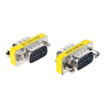 

2Pcs DB9 MINI Gender Changer Adapter 9Pin RS232 Com D-Sub VGA Plug Connector