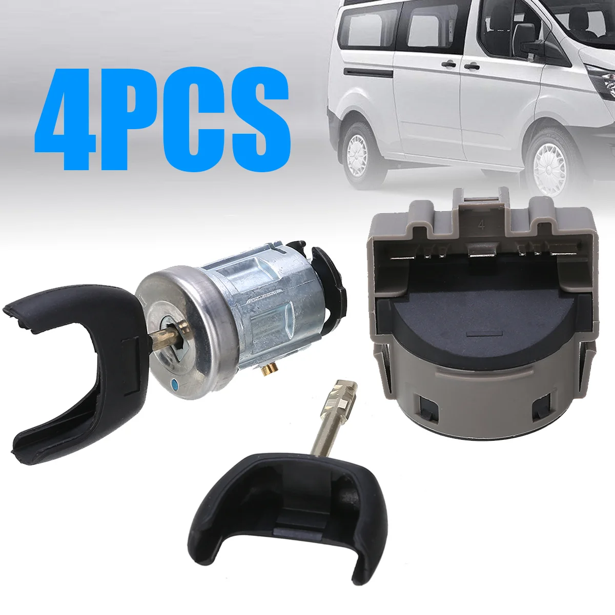 

For Ford Transit MK7 2006-On Ignition Switch Cyclinder Lock 2 Keys Set 4355452 2S61-A3697-AA Car Switches & Relays Mayitr