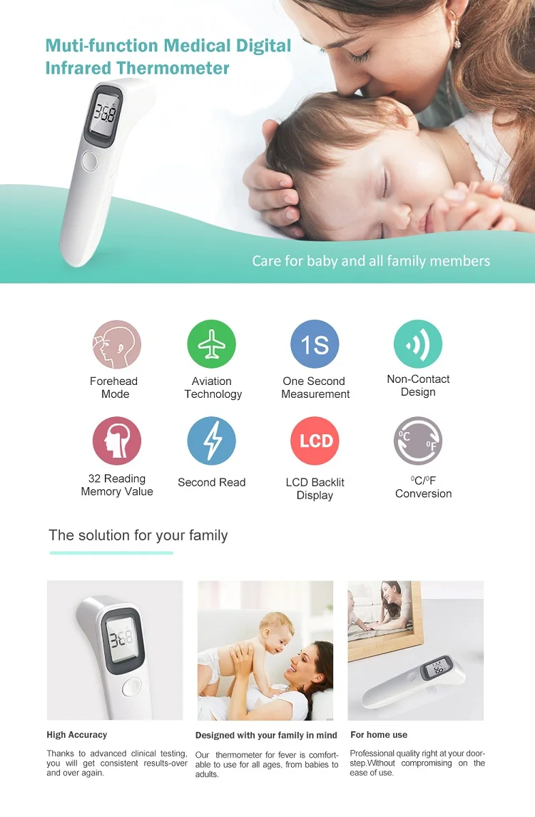 AVICHE lcd цифровой Бесконтактный ИК инфракрасный термометр лоб измеритель температуры тела для ребенка и взрослого