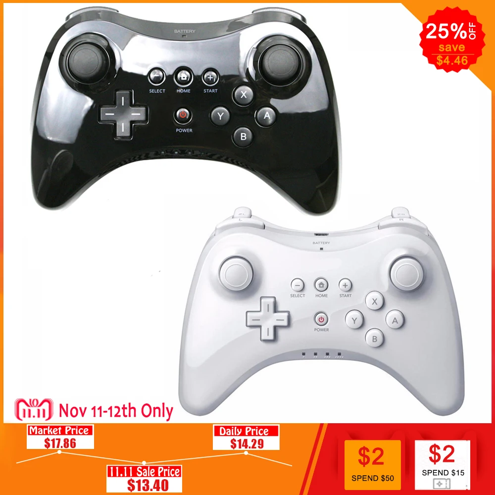 

For Nintend For Wii U Pro Controller USB Classic Dual Analog Bluetooth Wireless Remote Controle For WiiU Pro U Gamepad