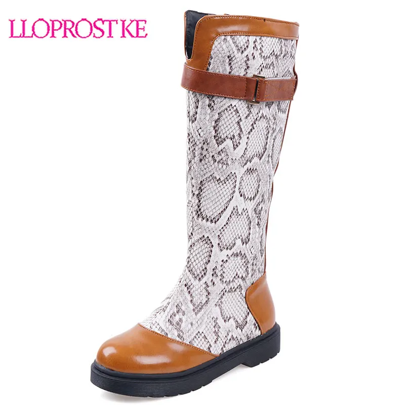 

Lloprost ke big size 34-43 fashion knee high boots mixed colors ladies prom boots med heels autumn winter boots 2020 new