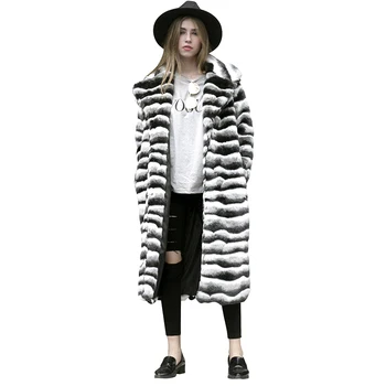 

Fur Woman New Faux Winter 2020 Plus Size Women Clothing Artificial Economy Mink Fur Coats Stripe Fake Fur Coats ZX1371