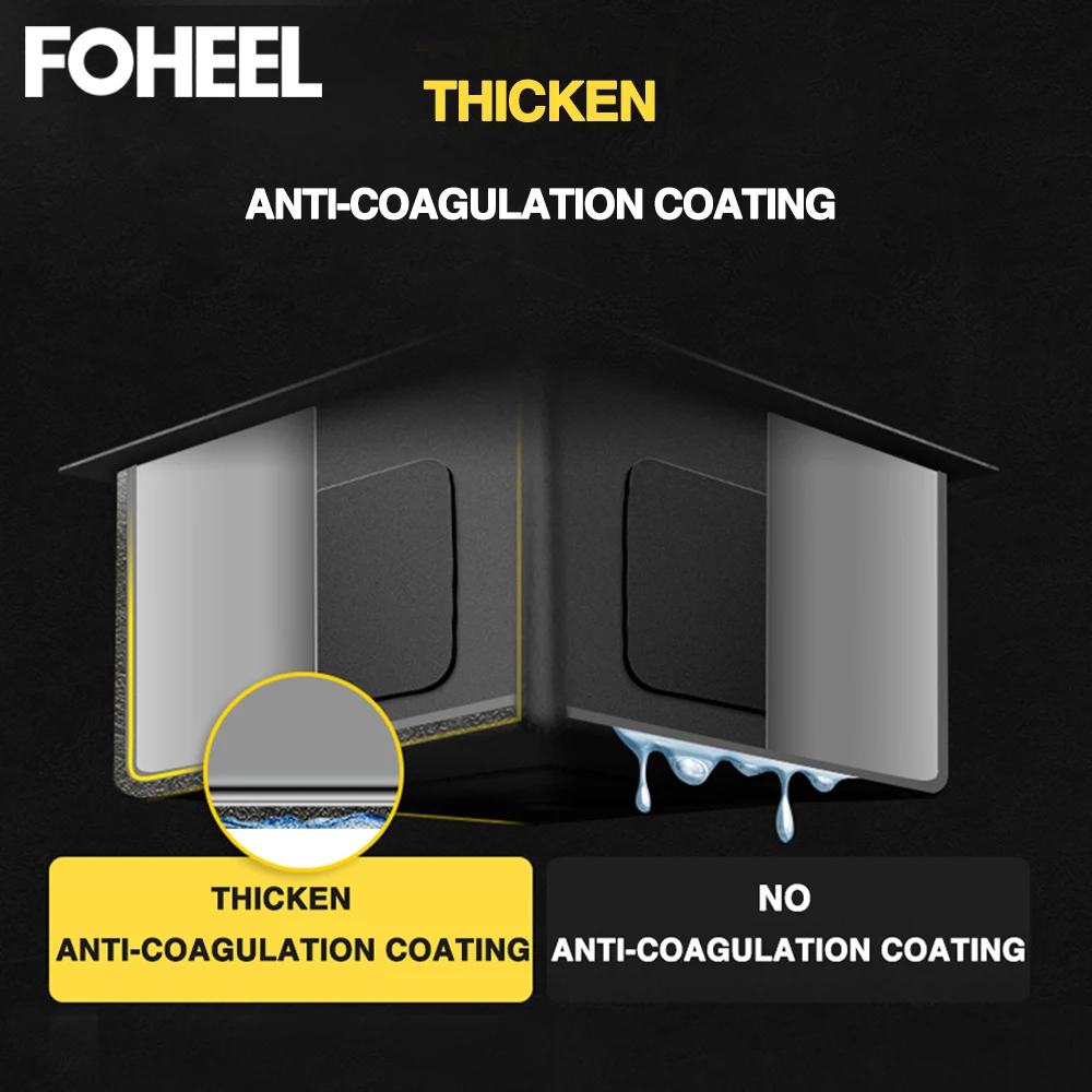 FOHEEL Kitchen Sink Drain Basket And Drain Pip Rectangular Stainless Steel Kitchen Sink Slot Dish Basin