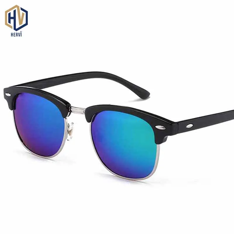 2019 New Fashion Semi Rimless Polarized Sunglasses Men Women Brand Designer Half Frame Sun Glasses Classic Oculos De Sol UV400 | Аксессуары