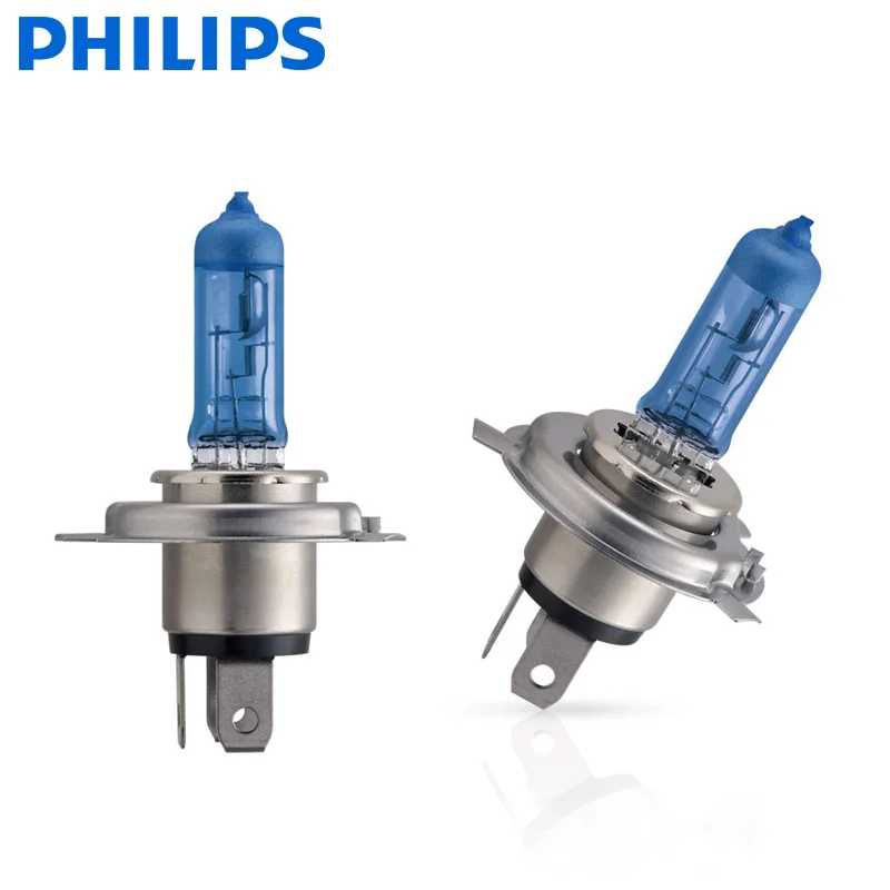 2 шт. автомобильные галогенные лампы Philips H4 9003 12 в 60/55 Вт P43t Diamond Vision 5000K|Лампы для