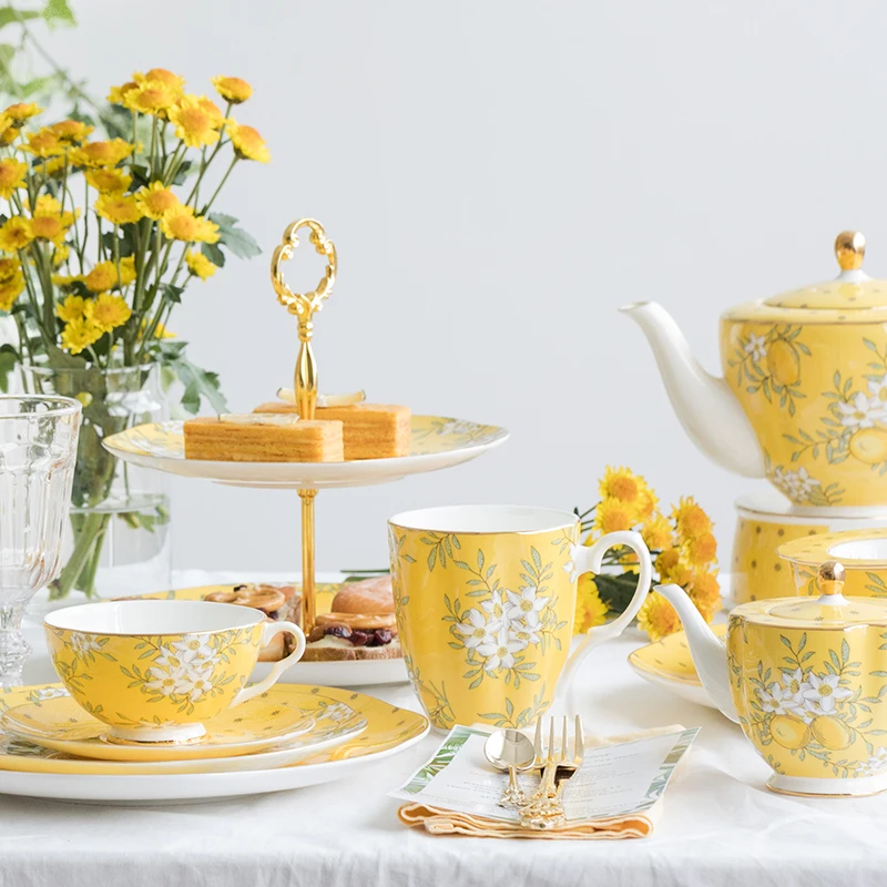

EECAMAIL Bone China Tableware Dishes Set Home European Luxury Flower Ceramic Rice Bowl Plate American Ins Tableware Home Set