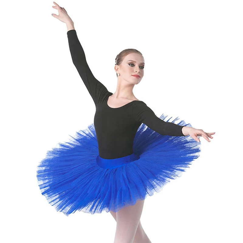 2020 New Professional Ballet Tutu Skirt Adult Classical Ballet Costume Tutu Dance Dress 7 color 6 layer hard yarn desig