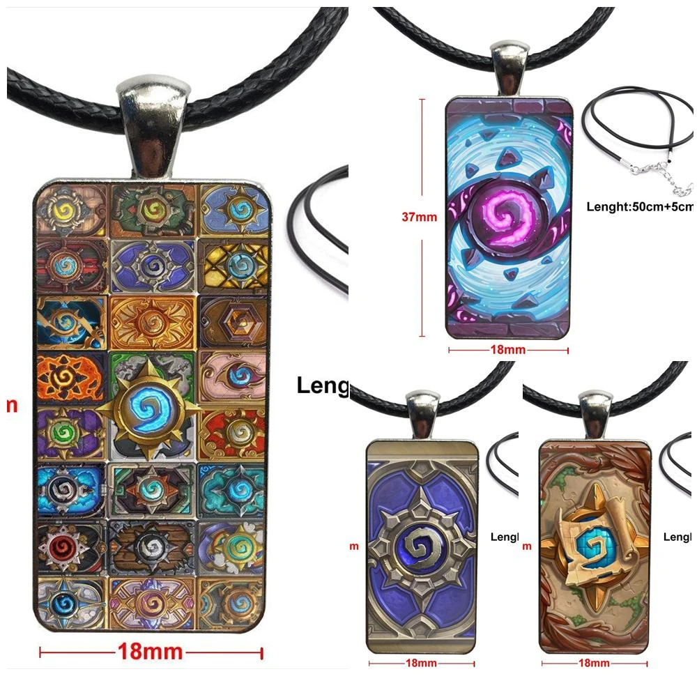 Cool Game Hearthstone Cards For Wedding Glass Pendant Necklace Handmade  Half Pendant Rectangle Necklace|Pendant Necklaces| - AliExpress