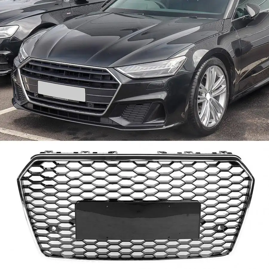 

For RS7 Style Car Front Bumper Mesh Grille Grill for Audi A7/S7 4G8 2015 2016 2017 Bumper Grille Car Accessories