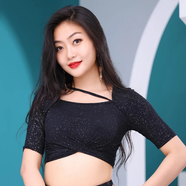 ヒョウ柄ベリーダンストレーニング服ストレッチクラスウェアベリー