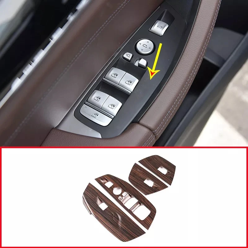 

4pcs ABS Car Styling For BMW X3 X4 G01 G02 18-20 Window Lift Button Frame Trim Left Hand Drive Car Interior Accessories 3 Style