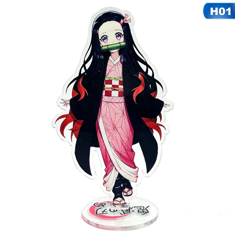 Японское аниме демон убийца Kimetsu No Yaiba Kamado Tanjirou Kamado Nezuko Косплей фигурка на акриловой подставке модель настольная Декор Игрушка Подарки - Цвет: H01