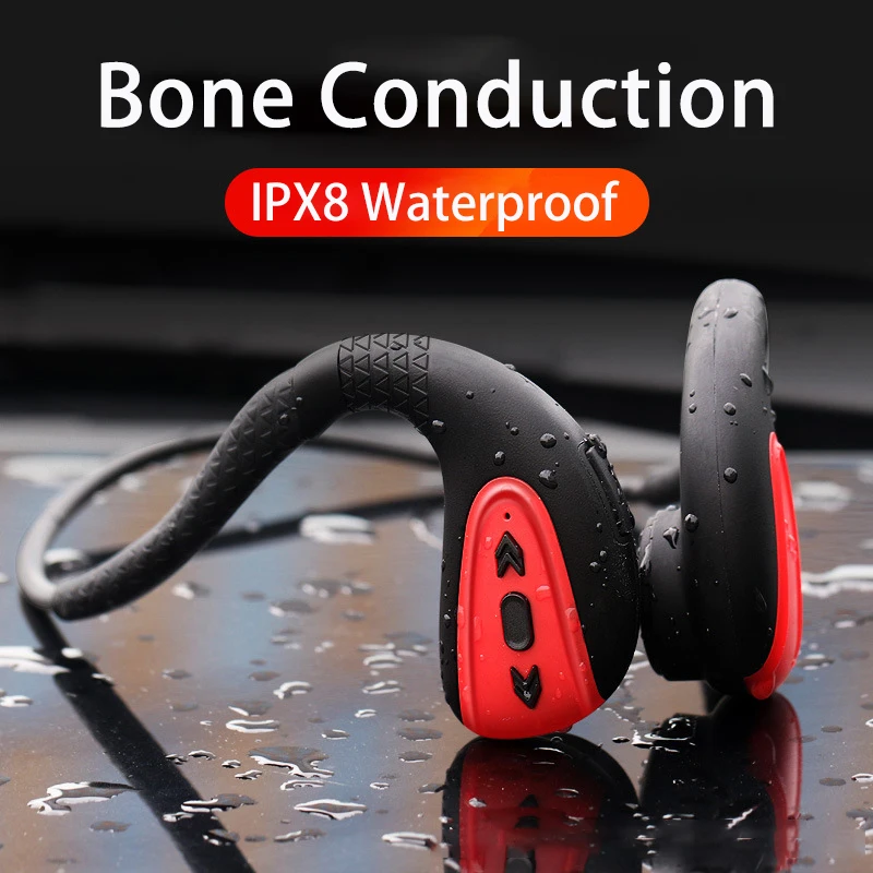

Беспроводные водонепроницаемые наушники DDJ Q1, IPX8, Bluetooth, MP3-плеер, 8 часов работы, 8 Гб памяти