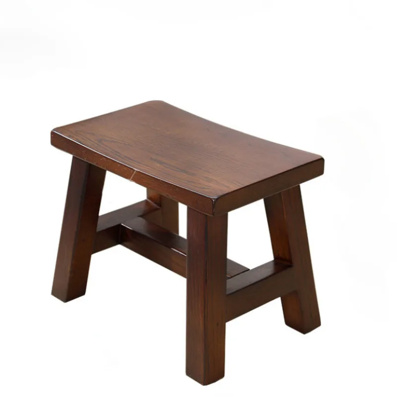 

Creative small bench solid wood stool household square stool Chinese style coffee table stool change shoes children dance stool