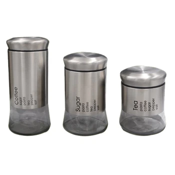 

3Pcs Spice Jar Seasoning Sugar Storage Bottle Kitchen Salt Storage Box Tea Coffee Jar Bottle Eco-Friendly with Cover