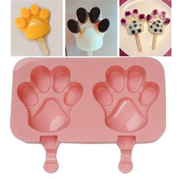 

Nonstick Cat Paw Silicone Ice Cream Mold Ice Lolly Moulds Ice Popsicle Maker Molds for Kids DIY Ice Cube Tray