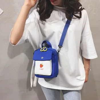 

Handbags for Women Crossbody Bags 2019 New Hot Female Casual Embroidery Fruits Canvas Bags Shoulder Bags Messenger Bags