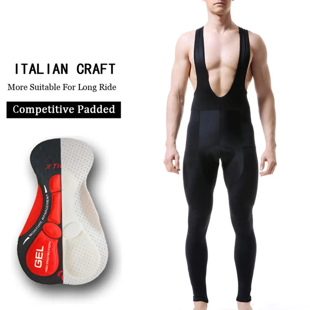 

5D Gel Pad Cycling Bib Trousers Winter Thermal Mountain Bike Pants Bicycle Long Tights Cycling Bib Pants Excellent Performance &