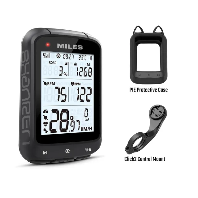 SHANREN MILES GPS Bike Computer Wireless Bicycle Speedometer ANT+ Bluetooth Cycling Computer Miles Click2 Pie