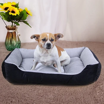 

Pet Bed Warm linen For Small Medium Large Dog Soft Pet Bed For Dogs Washable House For Cat Puppy Cotton Kennel Wash