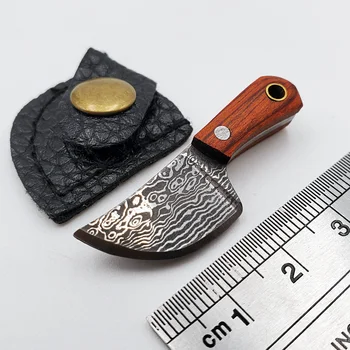

JSSQ Mini Kitchen knife 440C Blade Wood Handle Survival Hunting Tactical Pocket Knives Outdoor Camping Key Pendant EDC Tool Gift