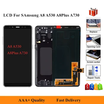 

A8+ LCD For Samsung Galaxy A8 Plus 2018 SM-A730F 730F Display With Frame LCD Display Touch Screen For Samsung A8 SM-A530 Parts