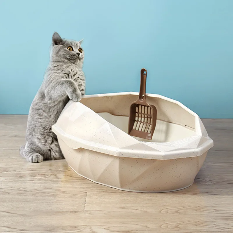 Pet Toilet Bedpan Anti Splash Cats Litter Box Cat Dog Tray with Scoop Kitten Dog Clean Toilette Home Plastic Sand Box Pet Toilet Bedpan Anti Splash Cats Litter Box Cat Dog Tray with Scoop Kitten Dog Clean Toilette Home Plastic Sand Box