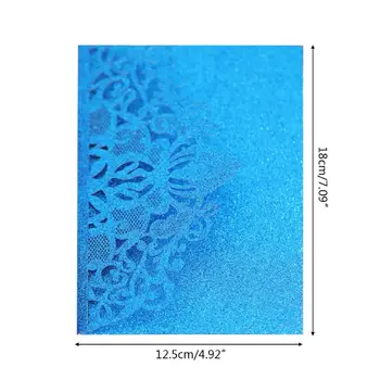 

10pcs Bride Groom Hollow Wedding Party Invitations Card Delicate Lace Greeting X4YD