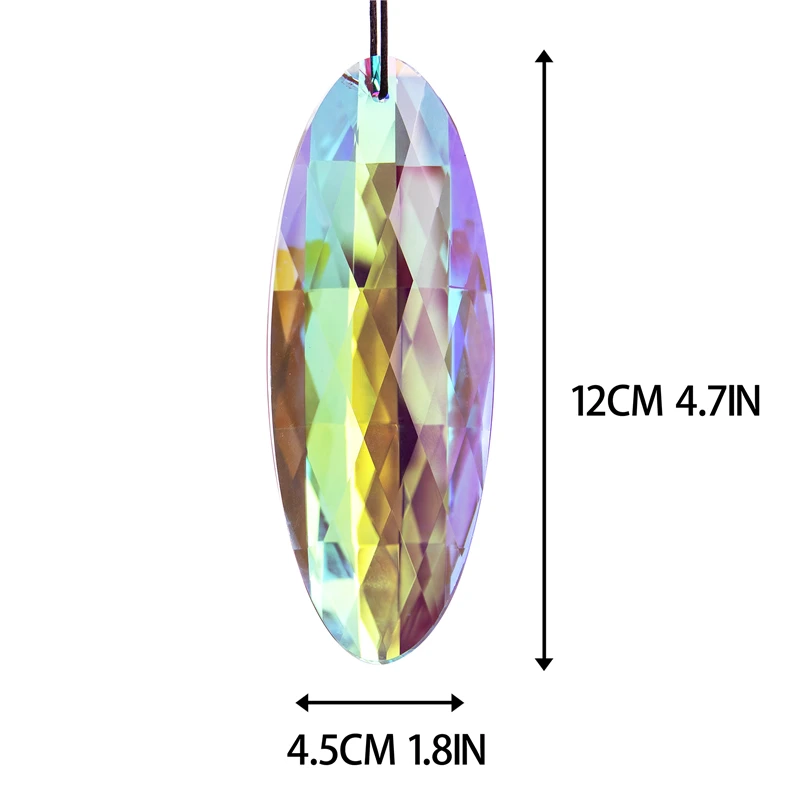 H&D 120mm Rainbow Crystal Drop Prism Suncatcher Hanging Pendant Ornament Window Sun Catcher Home Wedding Decoration Accessories sun catcher crystal pendant sun catchers window ornament