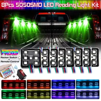 

12V 48PCS car led flashlight 5050SMD RGB Color LED Universal Truck Bed/Rear Box Waterproof Lighting car decorative lamp