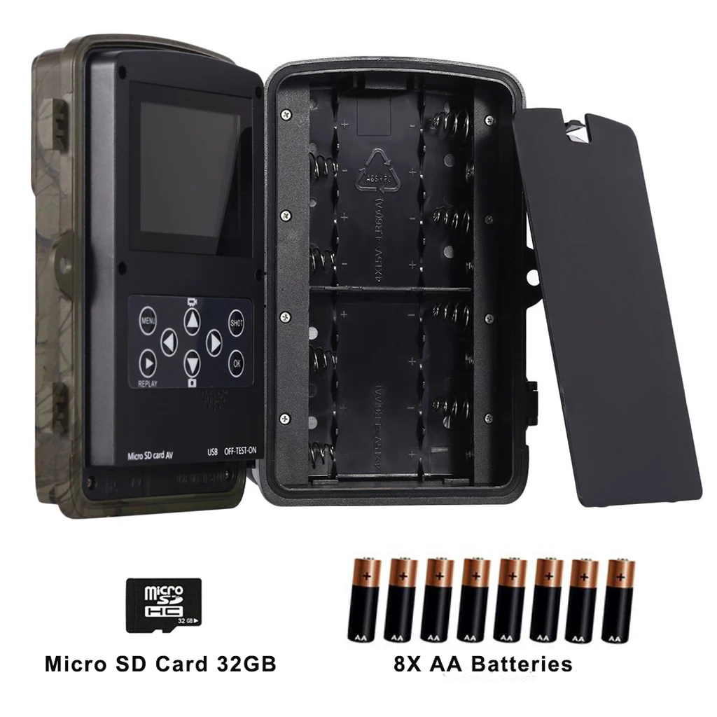 HC801-A 1080P HD 16MP Video Hunting Camera  36 LED IR Trail Cam Trap Night Vision Wild Hunting Camera