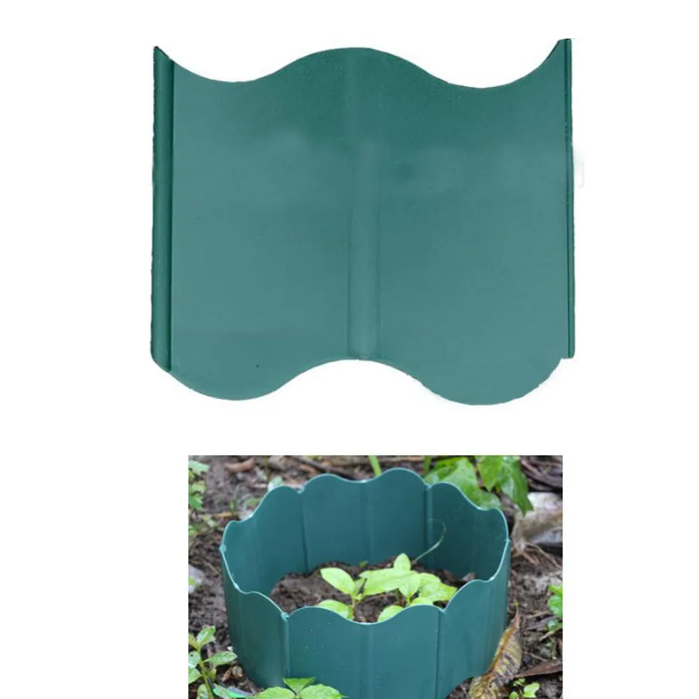 20pcs/lot 5.9*5.5 Garden Fence Plastic Lawn Edging Plant Border Decorations Flower Bed Border