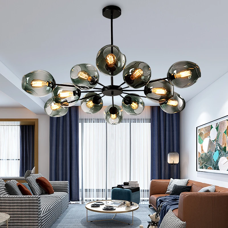 Modern LED Glass Chandelier Lighting for Dining Room Decoration Bedroom Living Lamp Home Hanging | Лампы и освещение