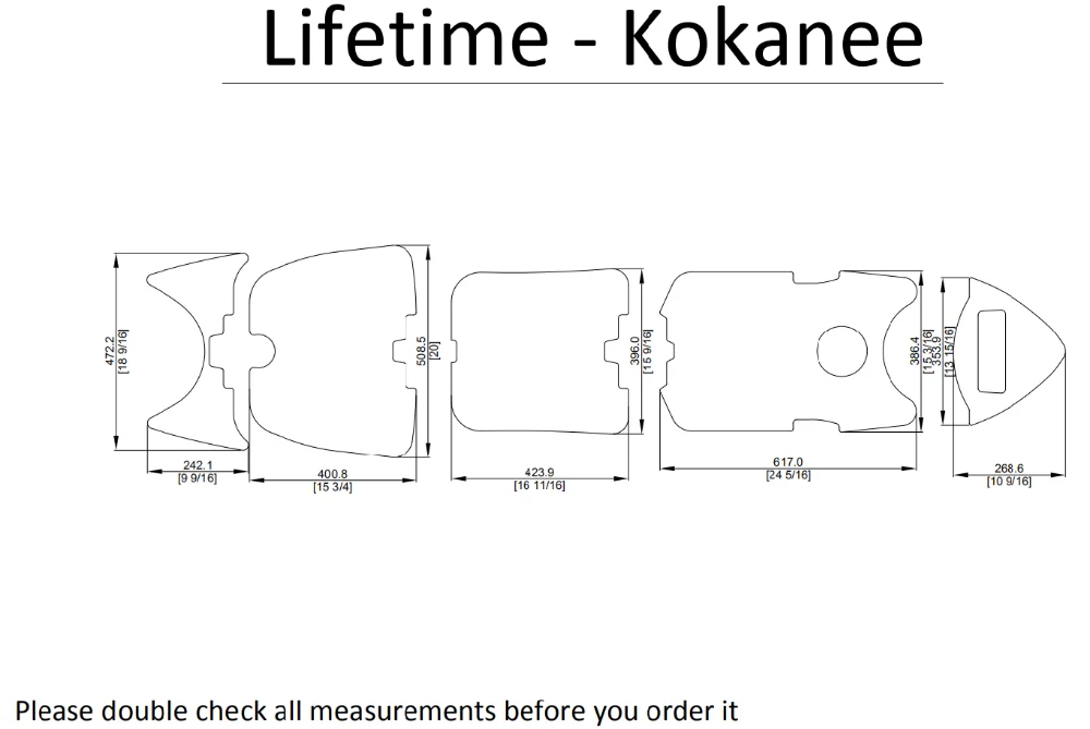 Срок службы-Kokanee Каяк Лодка EVA настил КОВРИКИ НАБОР 1/4"