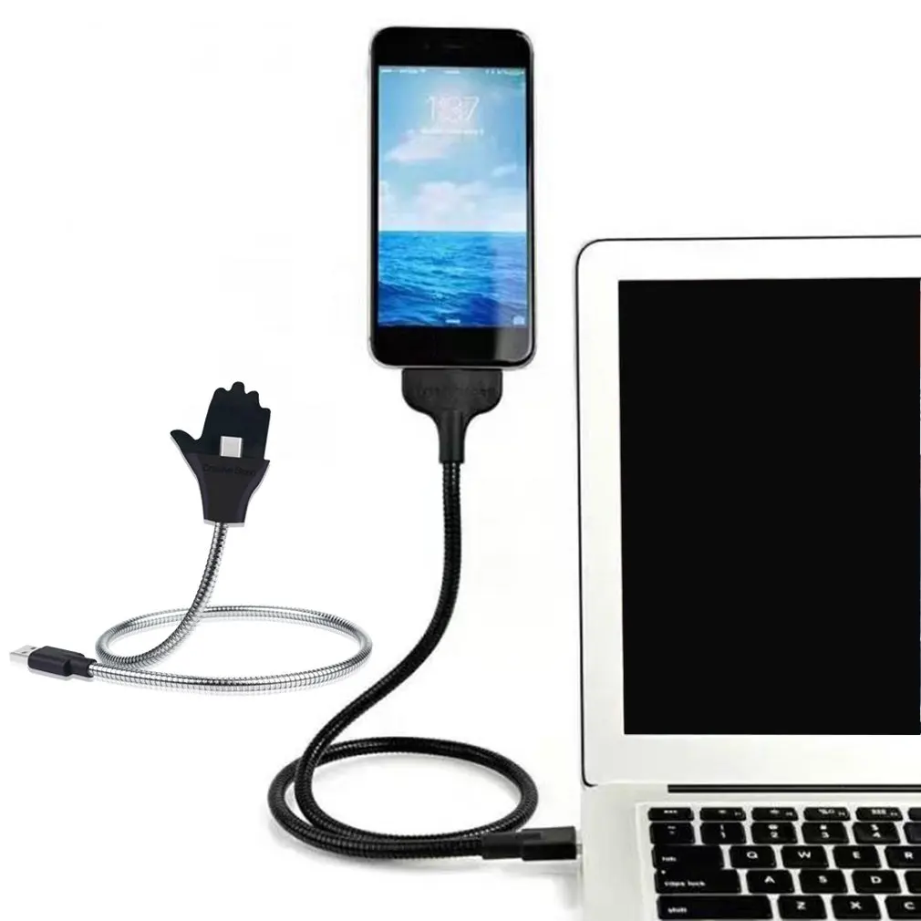 

Universal Lazy Holder Arm Flexible Data Cable Mobile Phone Tripod for Android Type-C Mobile Phone Hands-free Fast Charging