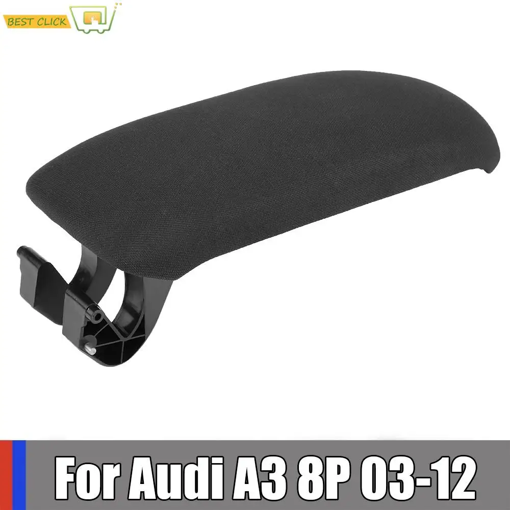 Car Armrest Latch Cover Soft Cloth Center Console Armrest Lid Cover Cap For Audi A3 8P 2003-2012 Car Replacement Accessories