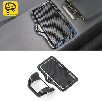 

CARMANGO Car Accessories Rear Cup Holder Panel Cover Trim Frame Sticker Stainless Interior Decoration for Audi Q5 FY 2017-2019