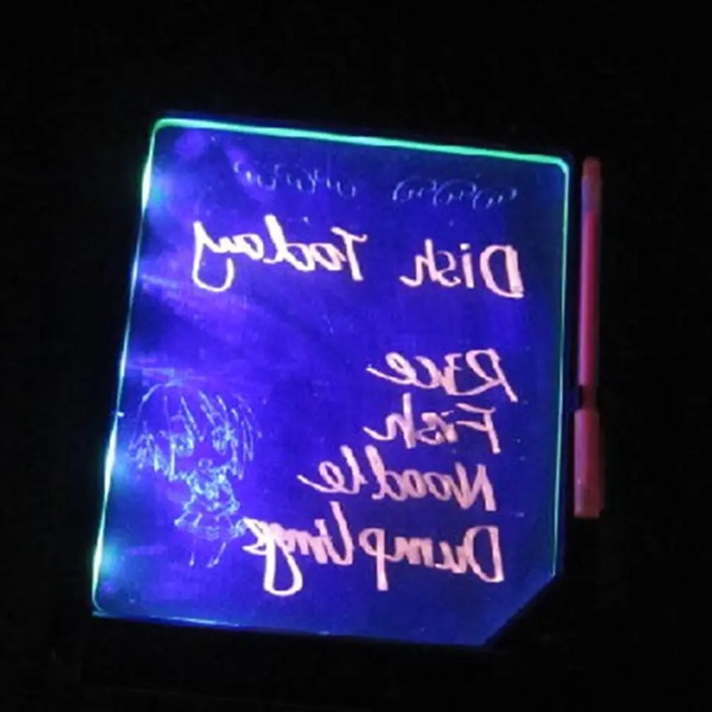 Светодиодное табло светодиодная монтажная панель светодиодный дисплей флуоресцентная пластина с хайлайтером бесплатно пишите без батареи