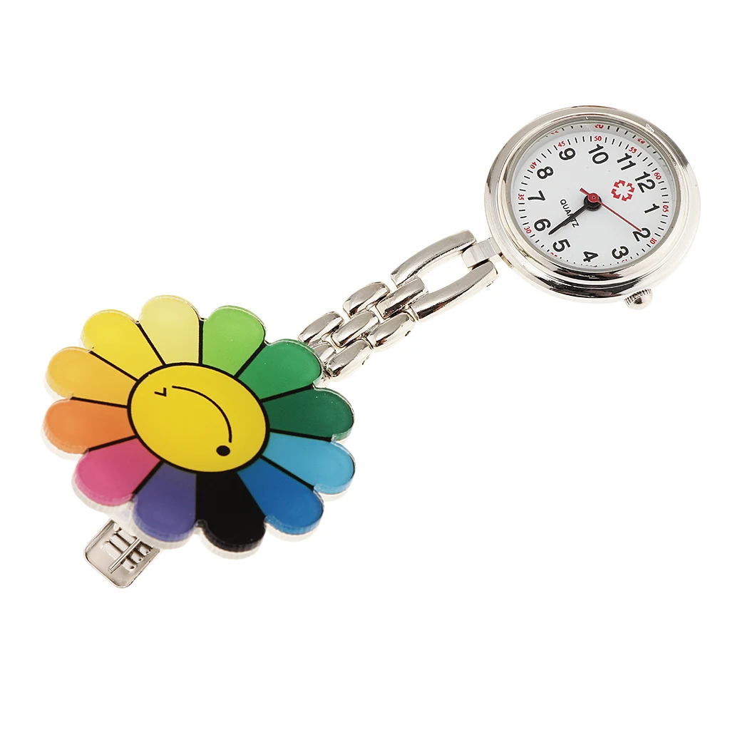 2Pcs Nurse Pocket Watch Women Paramedic Tunic Clip Brooch Doctor Fob Watches