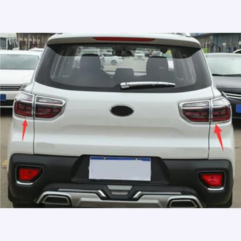 18 для Kia нового поколения Sportage задний фонарь абажур, предназначенный после фары Декоративная полоса ABS задний фонарь рамка декоративная