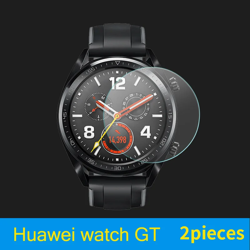 2шт экран закаленное стекло пленка Для huawei часы 2 / 2pro 9Н Твердость Защитная пленка от царапин для Huawei Watch GT / Часы волшебные Защитная HD Закаленная Пленка - Цвет: For Huawei watch GT
